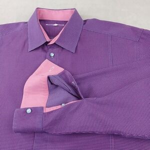 Coton Doux 17.5 XL Mens Shirt Flip Cuff 24x31 Colorful Purple